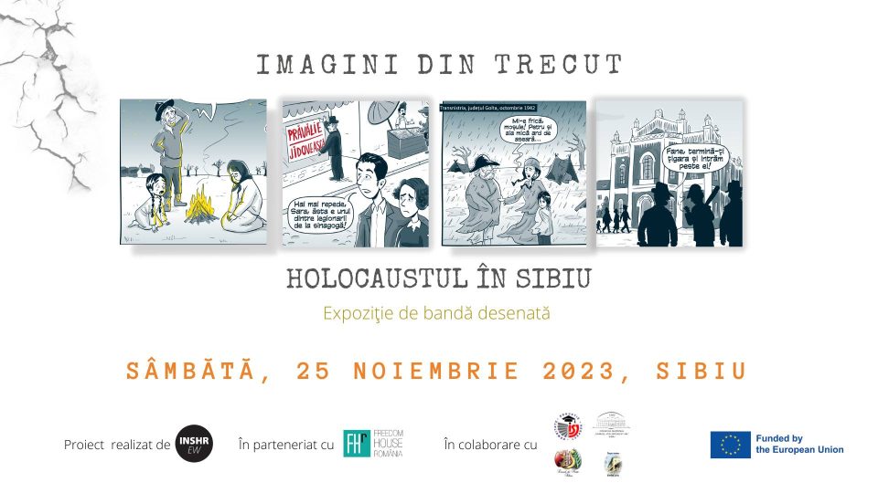 Holocaustul în Sibiu. Povești de viață ale evreilor și romilor, într-o expoziție de benzi desenate
